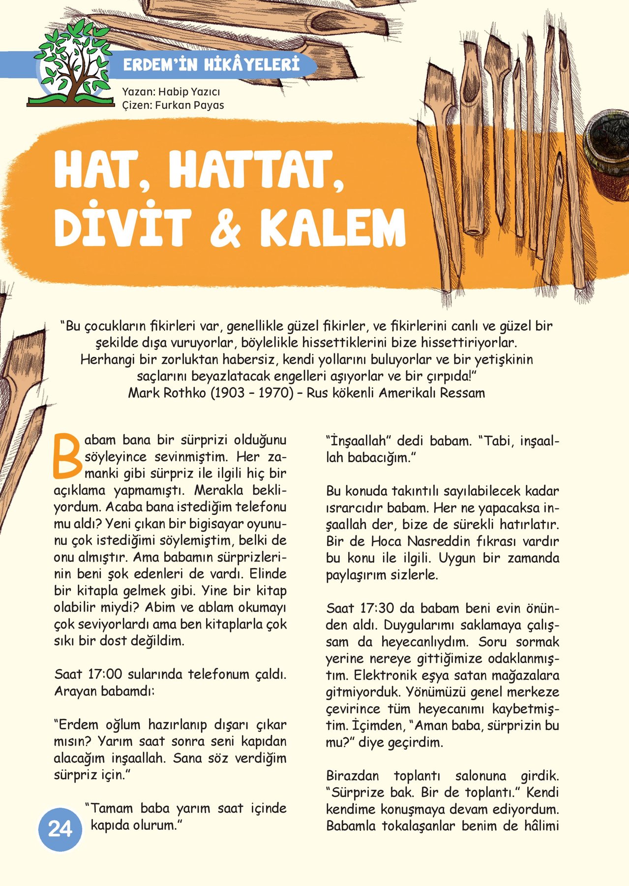 Hat, Hattat, Divit ve Kalem — sayfa 1